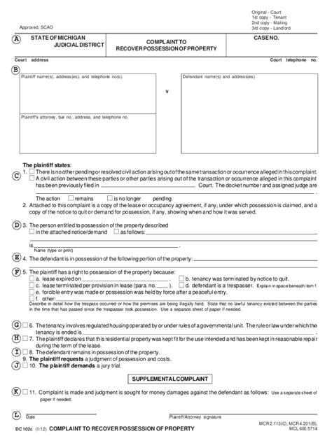 Free Michigan Eviction Notice Forms Process Laws Word Pdf Eforms Free