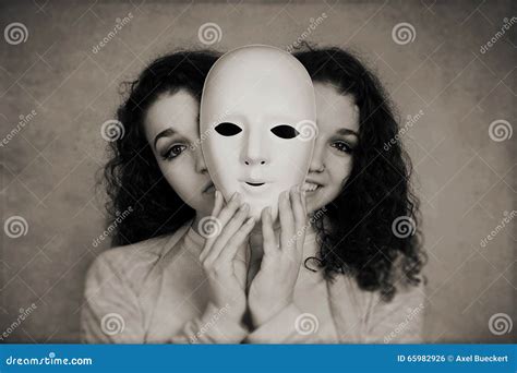 Two Faced Woman Manic Depression Concept Stock Photo Image Of Change