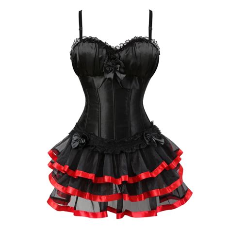 schwarze viktoria nische korsett kleider burlesque korsetts bustiers mit tutu rock schn r riemen