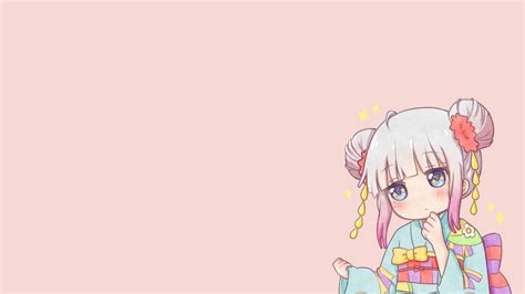 Desktop Wallpaper Cute Anime Eating Kanna Kamui Kobay