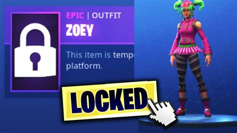 Why Zoey Skin Is Locked Zoey Skin Disabled Youtube