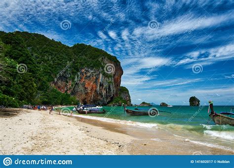 Railay Krabi Thailand July 6th 2018 Phra Nang Beach Editorial