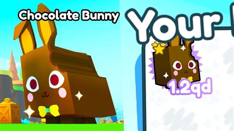 🥳how I Made New Chocolate Bunny For Easter Event Pet Simulator X