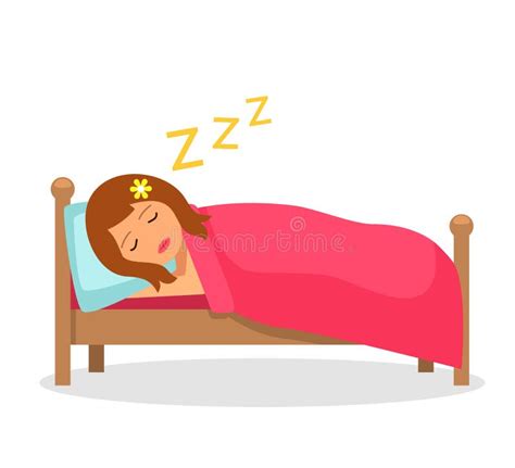 Clipart Girl Sleeping In Bed
