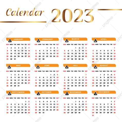 2023 Yellow Black And Golden Calendar With Geometric Shape Calendar