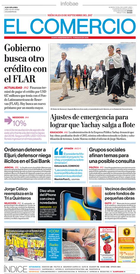 El Comercio Ecuador Miércoles 13 De Septiembre De 2017 Infobae
