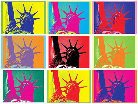 Statue Of Liberty Pop Art Andy Warhol A4 Size Satin Paper Photo Print