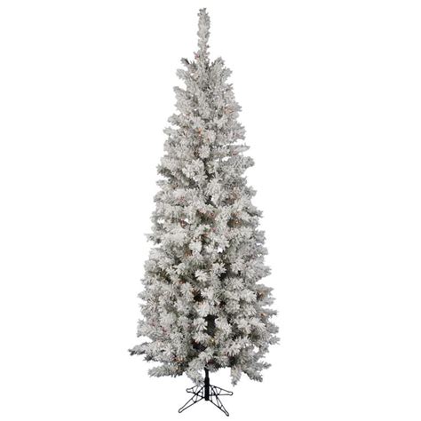 Vickerman 55 Ft Pre Lit Traditional Slim Flocked White Artificial