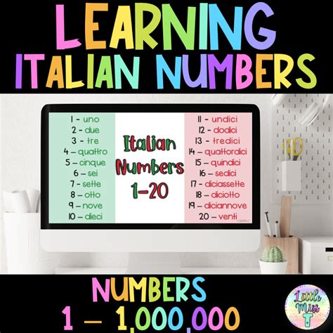 Learning Italian Numbers No Prep Tips And Reference Slides Made