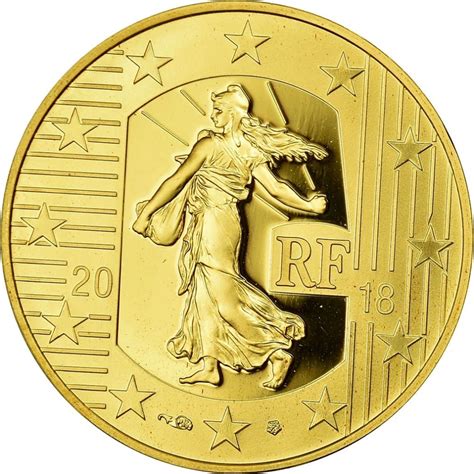 France 50 Euro Gold Coin - Ecu de 6 Livres 2018 - euro ...