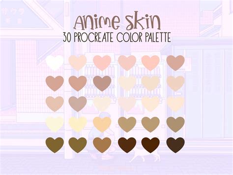 Anime Skin Procreate Color Palette Graphic By Pawsitivelyaesthetic