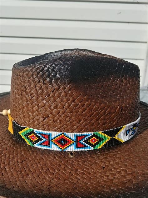 First Nation Hat Band Native American Beadwork Beaded Hat Etsy