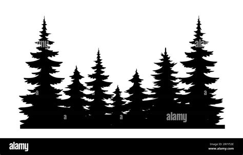 Pine Tree Silhouette Vector Concept Stock Vector Image And Art Alamy