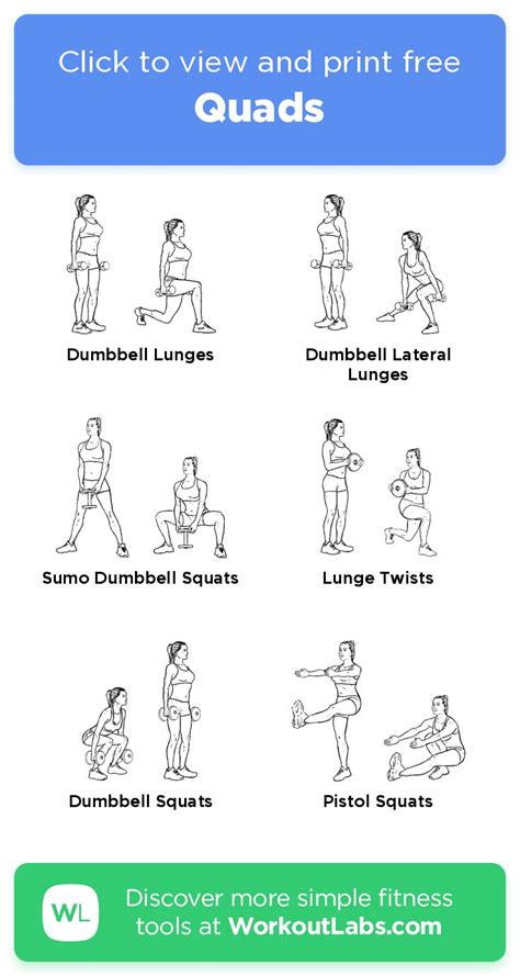 Quads · Workoutlabs Fit Quad Workouts At Home Arm And Leg Workout