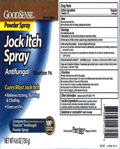 Goodsense Powder Spray Jock Itch Antifungal Tolnaftate