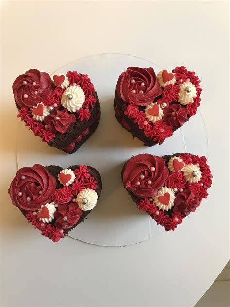 Heart Mini Cakes For A Combined Celebration Of Valentines Day And My Parents Th Anniversary