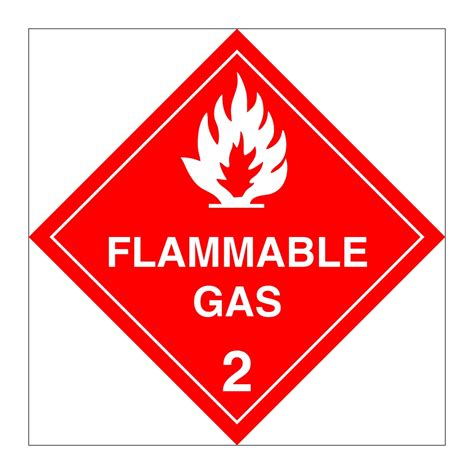 Hazard Diamond Class 2 1 Flammable Gas Marine Sign British Safety Signs
