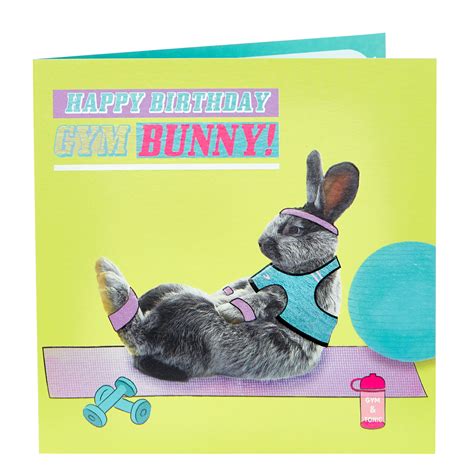 We offer free demos on new arrivals so you can review the item before purchase. Buy Birthday Card - Gym Bunny for GBP 0.99 | Card Factory UK