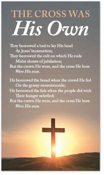 Poetry Card The Cross Was His Own Moments With The Book