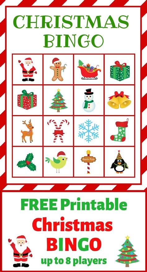 Christmas Bingo Free Printable Just What We Eat