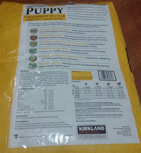 Its nutrient profile is above average and it provides above average proportion of protein and fat. kirkland puppy food chart - Inkah