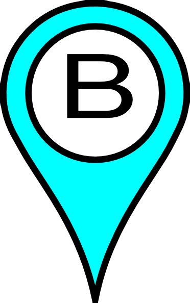 Blue Pin B Clip Art At Vector Clip Art Online Royalty Free