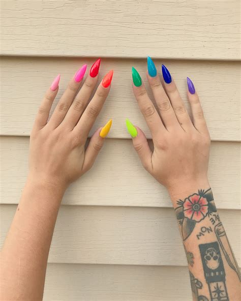 pride nails 🌈 rainbow nails design acrylic nail designs rainbow nails