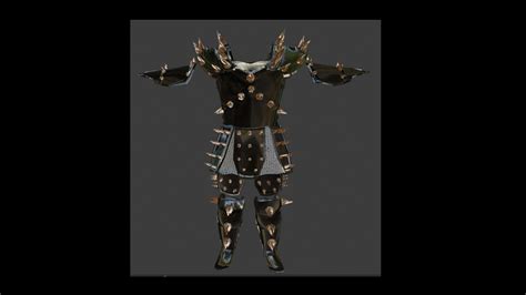 Spike Armor Low Poly 3d Asset Cgtrader