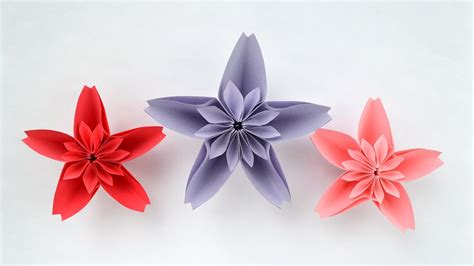 Papier Schöne Blume Paper Flower Origami Easy Tutorial Diy By
