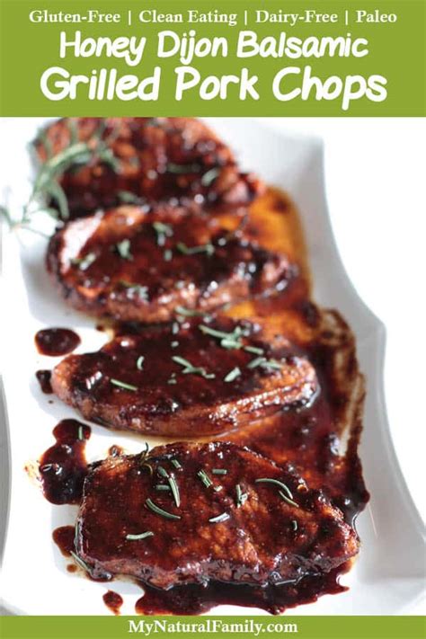Pork chops are given a smoky, spicy rub, then grilled to tenderness for a main dish in under 1 hour. Honey Dijon Balsamic Grilled Pork Chops Recipe - My ...