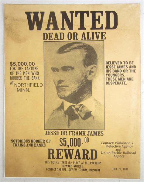 Authentic Vintage Wanted Posters Affiche