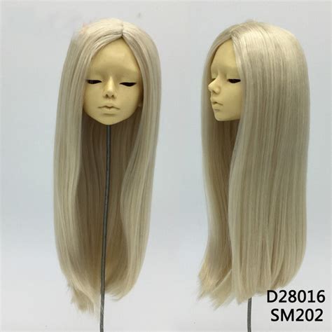 1pcs Hot Sale Doll Accessories Straight Doll Wig Blond Bjd Wig 1 3 1 4 In Dolls Accessories
