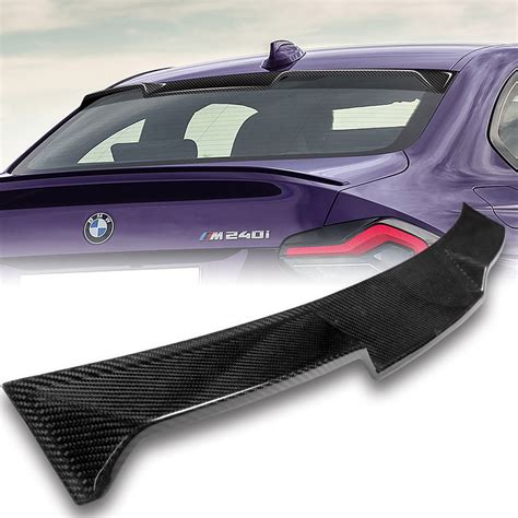 For 2022 2024 Bmw 2 Series Coupe G42 V Style Carbon Fiber Rear Roof Sp