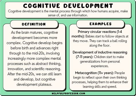Child Cognitive Development Stages Chart