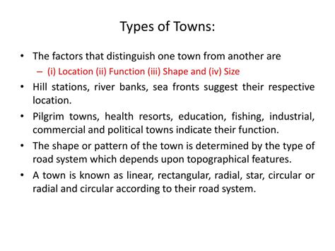 Ppt Growth Of Towns Powerpoint Presentation Free Download Id6214545