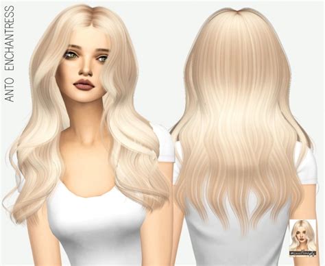 Sims 4 Hairs Miss Paraply Anto`s Enchantress Hair Retextured