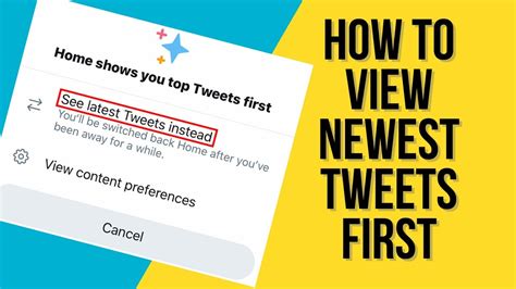 How To See Most Recent Tweets On Twitter Youtube