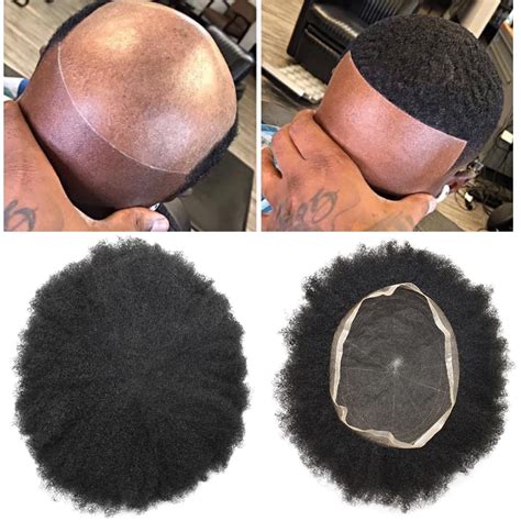 Buy Afro Toupee For Black Men Full Swiss Lace Mens Toupee African