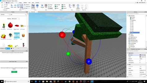 Building A Tree On Roblox Studio Youtube