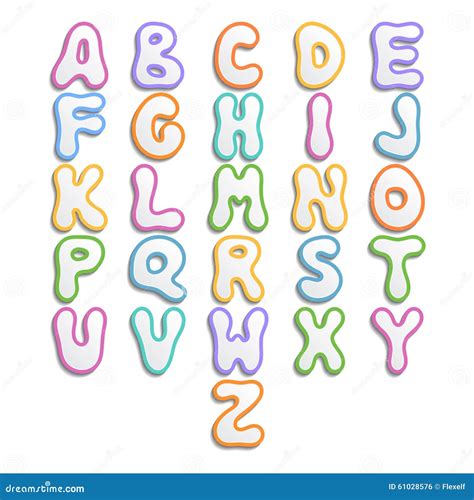 Abstract Color Alphabet Stock Vector Illustration Of Alphabetical