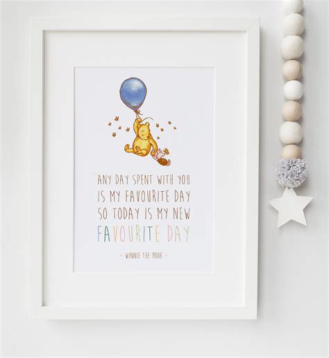 Winnie The Pooh Personalised Balloon Quote Favourite Day Etsy