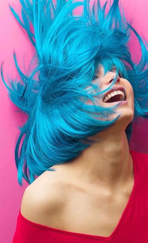 Neon Blue Directions Hair Dye Park Art