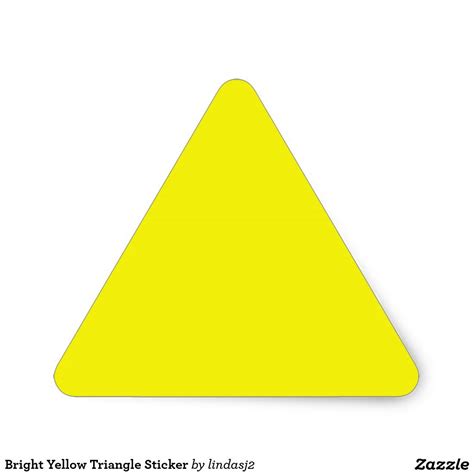 Bright Yellow Triangle Sticker Zazzle Triangle Stickers Yellow