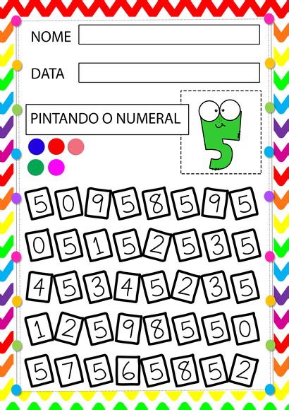Atividades Educacao Infantil Colorindo Numerais A Pdf