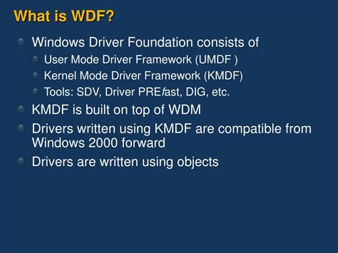 Ppt How To Port Wdm Driver To Kmdf Powerpoint Presentation Id