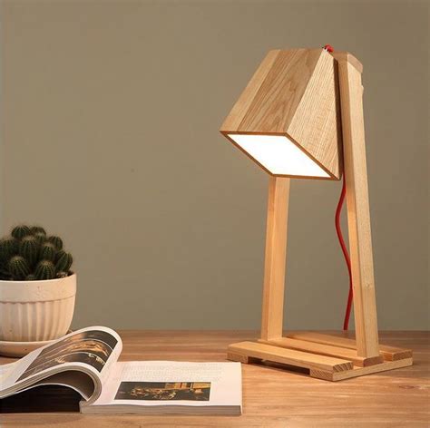 Decoration Table Lamp Led Desk E27 Living Room Wooden Modern 2021新作