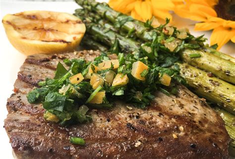 Grilled Tuna Steak With Lemon Gremolata Just Plain Cooking