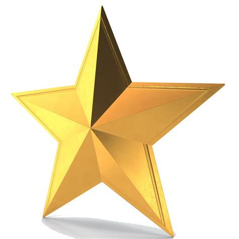 3d Gold Star Png Pic Png Mart