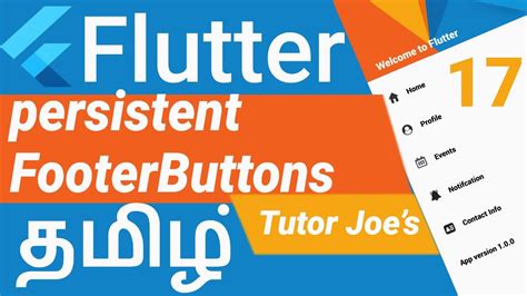 Persistentfooterbuttons In Flutter தமிழ் Material Design Scaffold In