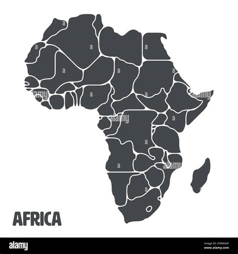 Smooth Map Of Africa Continent Stock Vector Image And Art Alamy